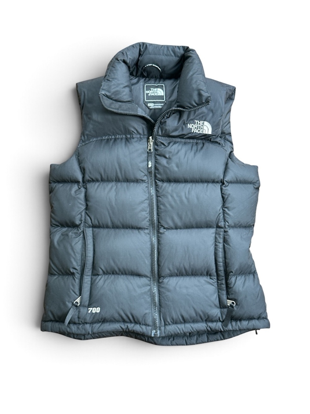 The North Face 700 Fill Down Puffer Vest Black Women's XS (Nuptse Style) Cozy